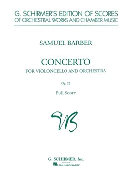 Cello Concerto Op. 22 by Barber Samuel for Score