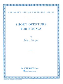 Short Overture For Strings by Berger Jean for String Orchestra