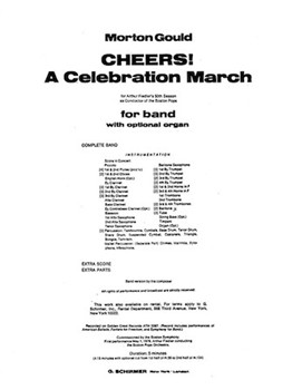 Cheers! - A Celebration March by Gould Morton for Score