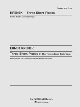 3 Short Pieces in Twelve-Tone Techniques by Krenek Ernst for Clarinet