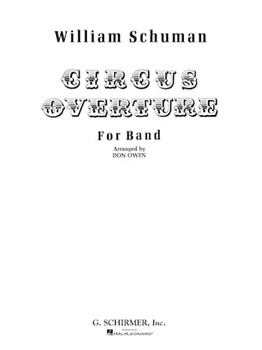 Circus Overture by Schuman W - Owen D - for Full Score