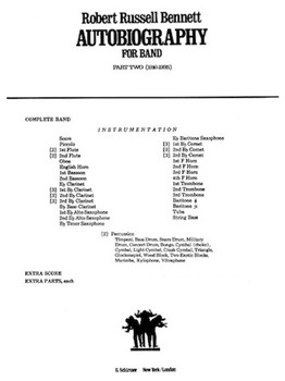 Autobiography Pt 2 (1916-1935) by Bennett Robert Russell for Concert Band