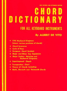 Chord Dictionary for Keyboard Instruments by De Vito Albert for