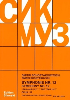 Symphony #12 Opus 112 by Shostakovich Dmitri for Mini Score
