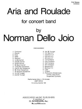 Aria & Roulade by Dello Joio Norman for Full Score