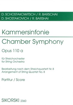 Chamber Symphony (Kammersinfonie) Op. 110a by Shostakovich Dmitri for Score