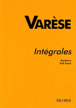 Integrales by Varese Edgard - Chou Wen-chung - for Score