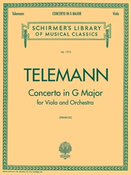 Concerto In G Major by Telemann Georg Philipp - Primrose W - for Viola and Piano