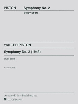 Symphony No2 Study Score by W Piston for