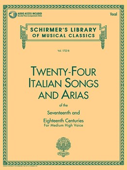 Hal Leonard Various   24 Italian Songs & Arias - Medium High Voice - Book / CD