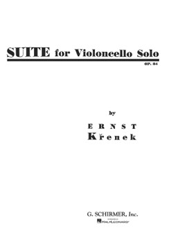 Suite for Violoncello Solo by Krenek Ernst for Cello