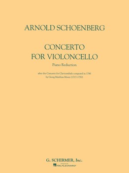 Concerto For Cello by Schoenberg Arnold for Cello and Piano