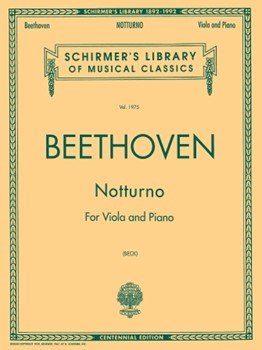 Notturno by Beethoven Ludwig van for Viola and Piano