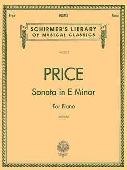 Sonata In E Minor by Price - Brown - for Piano