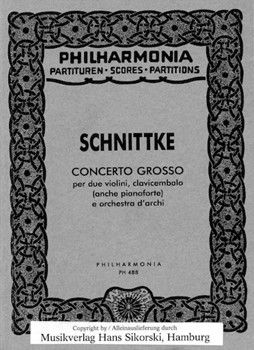 Alfred Schnittke - Concerto Grosso by Schnittke Alfred for Score