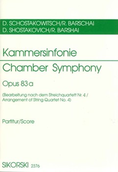 Chamber Symphony (Kammersinfonie) Op. 83a by Shostakovich Dmitri for Score
