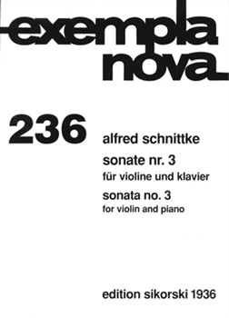 Sonata Opus 134 by Schnittke Alfred for Violin and Piano