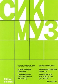 Sonata Op. 115 by Prokofiev Sergei for Flute