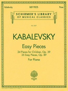 Easy Pieces Opus 39/89 by Kabalevsky Dmitri for Piano