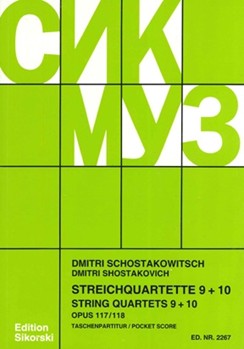 String Quartets Nos. 9-10 by Shostakovich Dmitri for Score