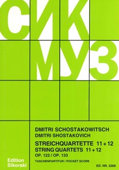 String Quartets Nos. 11-12 by Shostakovich Dmitri for Score