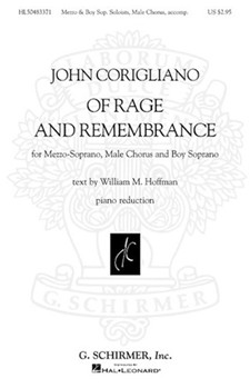 Of Rage and Remembrance by Corigliano John for Vocal Scor