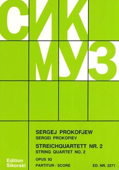 String Quartet No. 2 by Prokofiev Sergei for Score