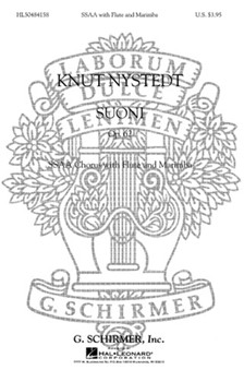 Suoni Op62 Flute/marimba/ssaa Women's Chorus (players Use Choral Score) by Nystedt Knut for