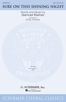 Sure On This Shining Night by Barber Samuel - Crocker Emily - for 2-Part