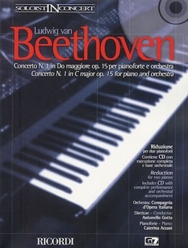 Concerto #1 Opus 15 C Major by Beethoven Ludwig van for 2 Piano 4 Hands