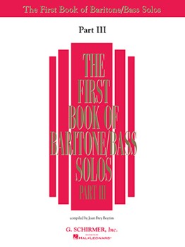 First Book Of Baritone/Bass Solos Part 3 Book VOCAL