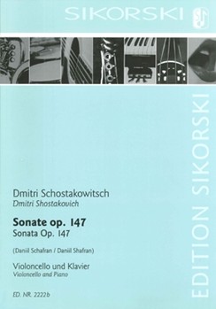 Sonata for Violoncello and Piano by Shostakovich Dmitri for Cello and Piano