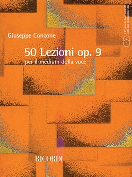 50 Lessons Opus 9 by Concone Giuseppe - Op 9 - for Medium Voice and Piano