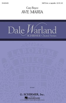 Ave Maria by Boyce Cary Jonas - Warland Dale - for SATB