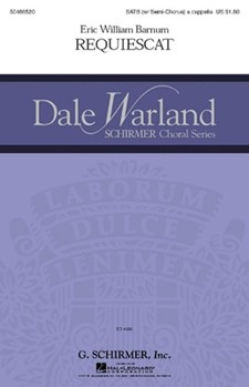 Requiescat by Barnum Eric for SATB a cappella