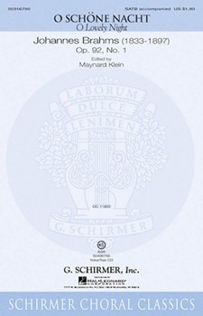 O Schone Nacht by Brahms Johannes - Klein Maynard - for VoiceTrax