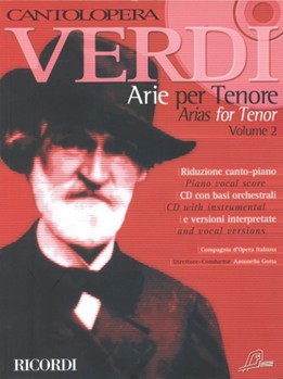 Verdi Arias For Tenor Volume 2 by Giuseppe Verdi for Tenor Voc (Cantolopera - Vol 2)