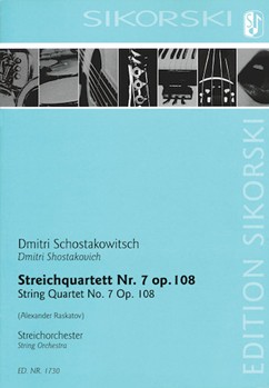 String Quartet No. 7 Op. 108 by Shostakovich Dmitri - Raskatov Alexander - for