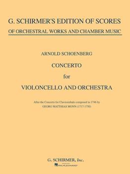Concerto for Cello & Orchestra by Schoenberg Arnold for Score