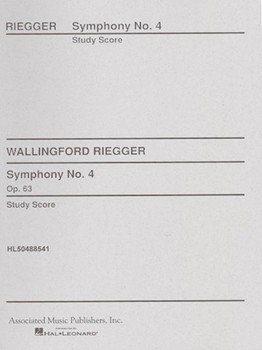 Symphony No. 4 Op. 63 by Riegger Wallingford for Score
