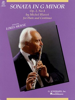 Sonata In G Minor Opus 2 # 4 by Blavet Michel - Moyse - for Flute and Piano