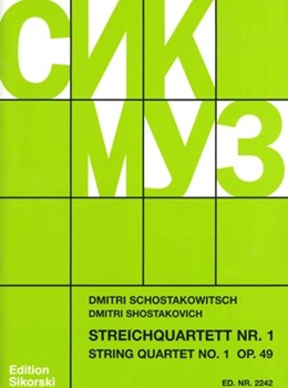 String Quartet No. 1 Op. 49 by Shostakovich Dmitri for