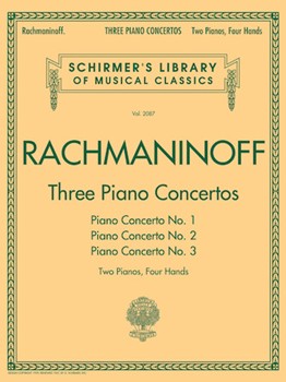 Three Piano Concerti No. 1 2 3 by Rachmaninoff Sergei for 2 Piano 4 Hands
