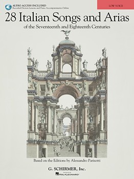 G Schirmer Various   28 Italian Songs & Arias of the 17th & 18th Centuries - Low Voice - Book / Online Audio