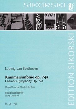 Chamber Symphony Op. 74a by Beethoven Ludwig van - Rudolf Barshai - for Study Score