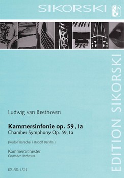 Chamber Symphony Op. 59 1a by Beethoven Ludwig van - Barshai Rudolf - for