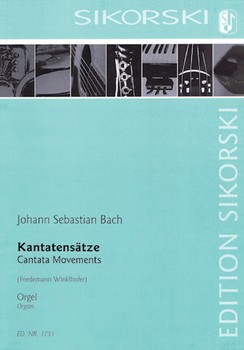 Cantata Movements by Bach Johann Sebastian - Winkhofer Friedeman - for Organ