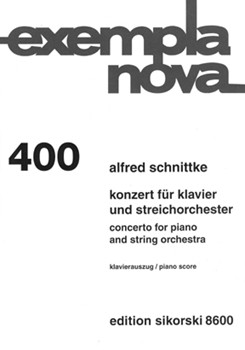 Concerto for Piano and String Orchestra by Schnittke Alfred for Score