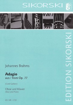 Adagio From Opus 77 by Brahms Johannes - Garben Cord - for Oboe and Piano