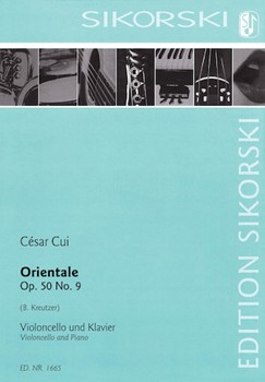 Orientale, Op. 50, No. 9 for Violoncello and Piano